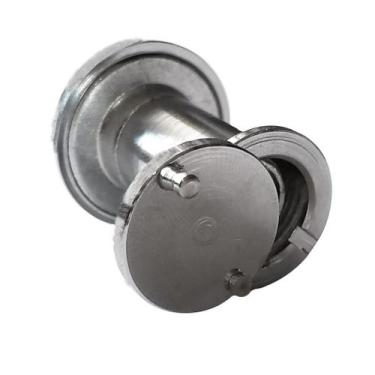 Imagem de Visor Olho Mágico Timmer Curto Cromo Acetinado 200º com Tampa - Dovale