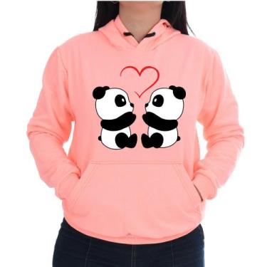Imagem de Blusa Moletom Feminino Canguru Flanelado Casual 2 Panda - Markelly, La