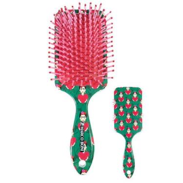 Imagem de Escova De Cabelo Uso Diário Raquete Linha Wave Marco Boni, Verde e Ver