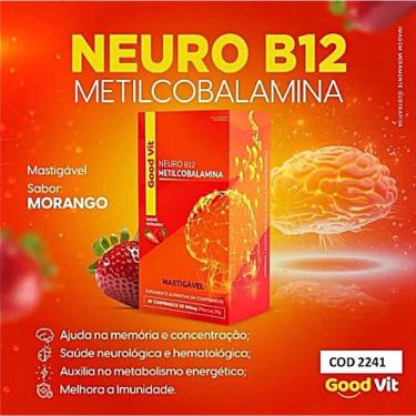 Imagem de Neuro B12 Metilcobalamina 60 Comprimidos Mastigáveis - Good Vit
