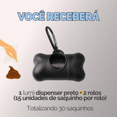 Imagem de Kit Refil Cata Caca Saco Saquinho Coletor Lixo Coco Pet Cães Gatos Hig