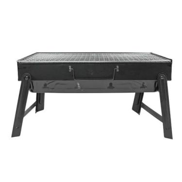 Imagem de Mini Churrasqueira Portatil Dobravel Para Apartamento Camping Maleta C