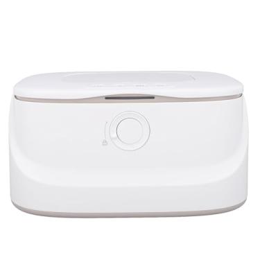 Imagem de Aquecedor de lenços umedecidos para bebês e dispensador de lenços umedecidos para bebês, aquecedor de lenços umedecidos para bebês com luz noturna e 3 modos de aquecimento (Branco)