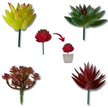 Imagem de Planta Mini Suculenta Artificial Sem Vaso Só a planta - Decor Artifici