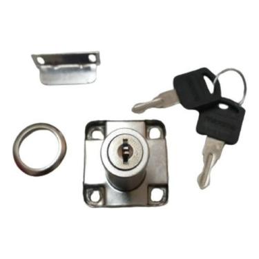 Imagem de Fechadura tambor curto para gavetas e móveis 17x22mm - Máxima Ferragen