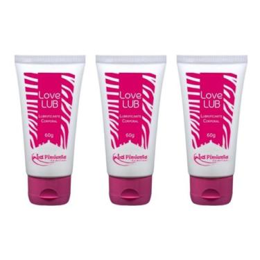 Imagem de Kit 3 Lubrificantes Íntimo Love Lub Base Água Corporal Massagem LaPimi