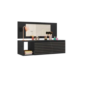 Imagem de Penteadeira Suspensa P/ Quarto Salão De Beleza Maquiagem C/ Espelho 1 Gaveta 1 Nicho Joy