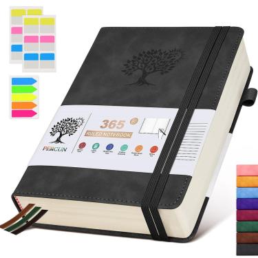 Imagem de Caderno de jornal PERCUN A5 365 páginas, capa de couro