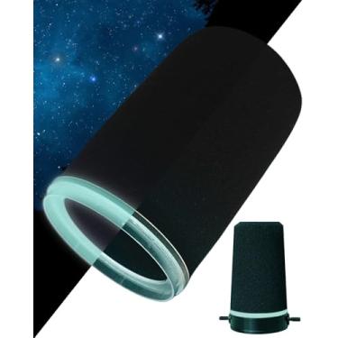 Imagem de RhymKawa Capa de microfone para filtro Shuer SM7B POP RK345B, espuma de para-brisa de microfone SM7B com anel de retenção colorido para decoração de podcast elegante (preto)