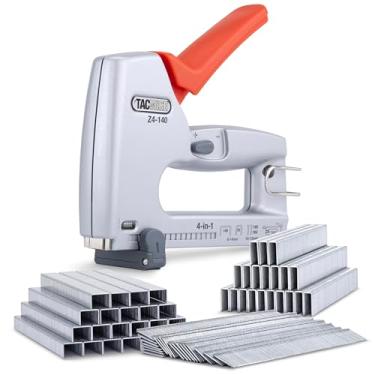 Imagem de Tacwise 1764 Z4-140 Pistola de pregos de metal resistente 4 em 1 com 4000 grampos e 2000 pregos, usa grampos tipo 140 e 91, pregos tipo 18G e 180 pinos sem cabeça