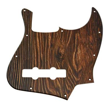 Imagem de KAISH J Bass Style Placa de proteção contra arranhões de plástico impressa em 3D com 4 cordas para USA/México Jazz J Bass Wood Pattern