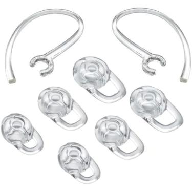 Imagem de D & K Exclusives Fones de ouvido de substituição para ponteiras de ouvido e ganchos de orelha, 2 pequenos, 2 médios, 2 grandes e 2 ganchos