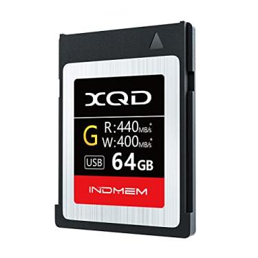 Imagem de Cartão de memória XQD 64GB, 5X cartão de memória flash MLC XQD resistente série G de alta velocidade | leitura máxima de 440 MB/s, gravação máxima 400 MB/s
