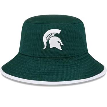 Imagem de New Era Boné masculino Michigan State Spartans Game Day Green Bucket Hat - NCAA Gilligan Fishing Cap