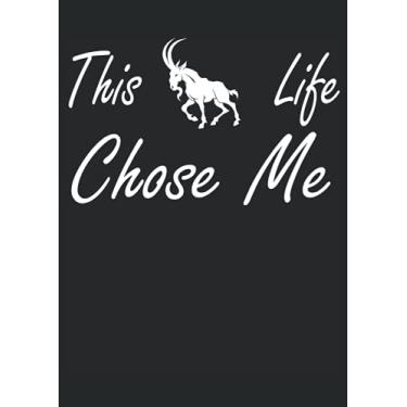 Imagem de This Goat Life choose me: Notebook DIN A4 COLUMN 120 Pages - 8.27" x 11.69" (21 x 29.7cm)|Farmer Notebook|Farming Planner| Notebook for Farmers