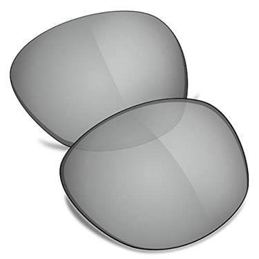 Imagem de TRUSHELL Lentes de reposição polarizadas para óculos de sol Oakley Latch OO9265, Espelhado prateado - polarizado, Latch