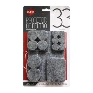 Imagem de Kit 33 Adesivos De Feltro Protetor De Móveis Vários Formatos - CLINK