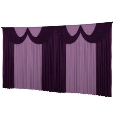 Imagem de Cortina De Malha Helanca Paris Igreja Festas Eventos 10 metros - Denni