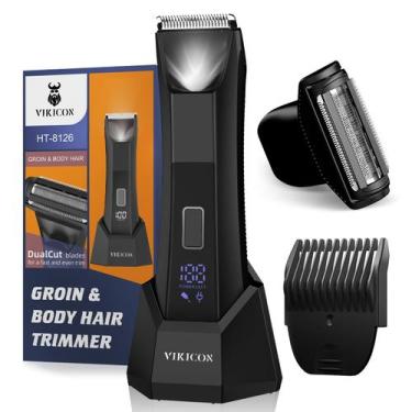 Imagem de Aparador Corporal VIKICON TrimMate 2 em 1 para Homens - Com Luz LED