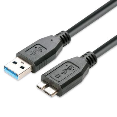 Imagem de Cabo Para Hd Externo USB Micro B 3.0 5gbps 3 Metros Compatível com Samsung Seagate Toshiba Western Digital