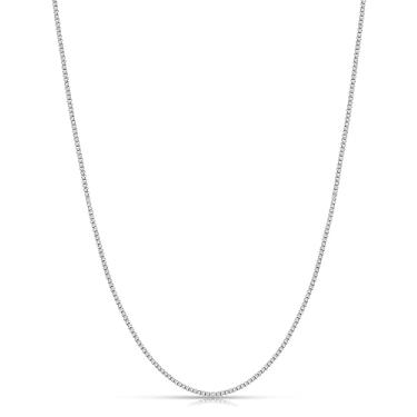 Imagem de Fiusem Colar de corrente de caixa de 1,2 mm para mulheres, 40,64 cm - 60,96 cm Corrente de colar banhada a ouro e prata para mulheres, corrente fina de aço inoxidável 40,64 cm, Aço inoxidável, Alto polimento