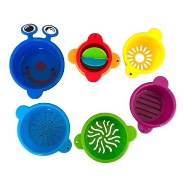 Imagem de Brinquedo Empilha Copos 7 Peças Centopeia Infantil - Genérica