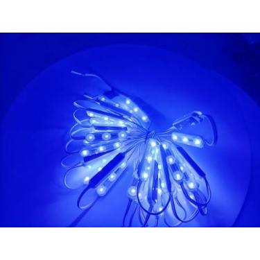 Imagem de Q QINGCHEN Módulo Led Azul 1,2 W 12 V 25 Pés Sem Entrada De Polaridade Luz Decorativa À Prova D'Água Para Caixas De Luz Letras Placas De Publicidade Com Fita Adesiva Na Parte Traseira (Pacote Com 40