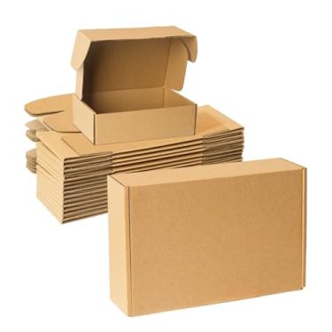 Imagem de CHARMGIFTBOX Caixas De Remessa 9X6X2 Polegadas Conjunto De 25, Pequenas Caixas De Correio Caixas De Papelão Ondulado Marrom Para Correspondência De Pequenas Empresas Embalagem De Presentes
