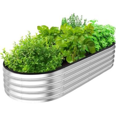 Imagem de Horta Suspensa de Ferro Oval 160x80cm para Hortaliças - Montar & Plant