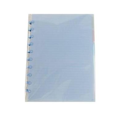 Imagem de Caderno Disco em PP A4 com 80 Folhas Rosa Claro Yins Paper, Azul