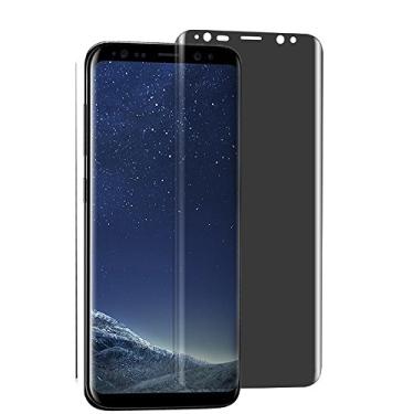 Imagem de UPONEW Película protetora de tela de privacidade para Samsung Galaxy S9 Plus [1 pacote] [3D curvado] [antiarranhões] com dureza 9H de vidro temperado antiespião para Samsung Galaxy S9 Plus G965 G965U