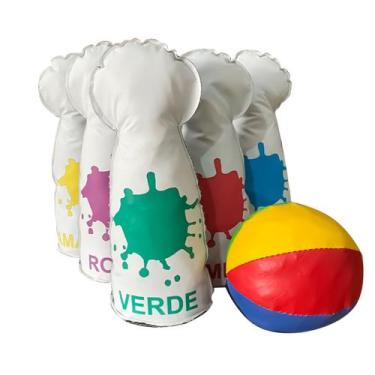 Imagem de Boliche Infantil Cores Pedagógico Educativo Escolar - Brink Sul