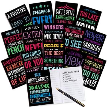 Imagem de Inspirational Notepads Mini Motivational Notebooks, 30 Bulk Pack Pocket Journal Mini Notepad, Growth Mindset Inspiring Notepads for School Office Home Travel Gift Supplies, Coworkers, Party Favor