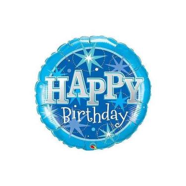 Imagem de Balão Redondo Happy Birthday 45cm Festa Aniversario Decoração - Crgfes