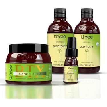 Imagem de Kit Btx Nanoplastia 500g + Kit Life Manutenção Pantovin - Three Therap
