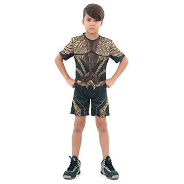 Imagem de Sulamericana Fantasias Aquaman Curto Com Musculatura, P 3/4 Anos, Verde