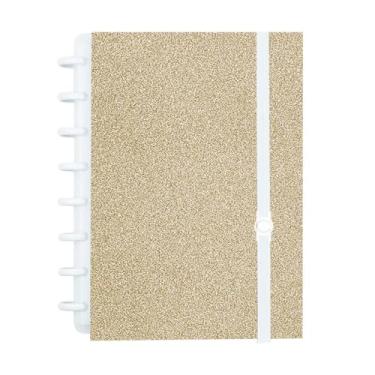 Imagem de Caderno Criativo Glitter Dourado A4/A5 Disco Inteligente (Médio A5)
