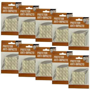 Imagem de 160 Gotas Silicone Adesivo Protetor Anti-Impacto Bolinha 12mm Vidro Móveis