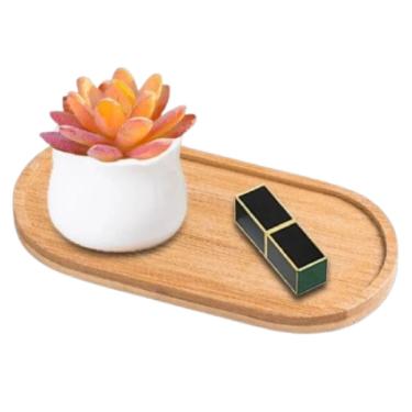 Imagem de Bandeja de Madeira Tábua Petisqueira 19cm Decoração Lavabo