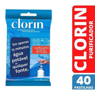 Imagem de Kit 40 Pastilhas Purificadora de Água Potável Clorin 1 com nf