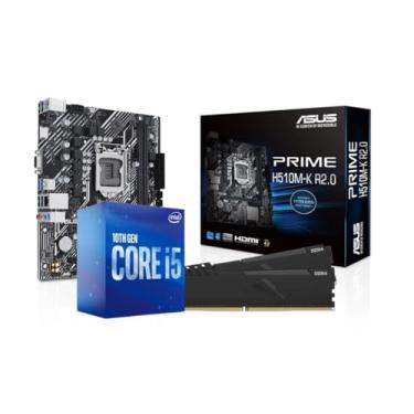 Imagem de Kit Upgrade Intel i5 10400F, Placa Mãe Asus Prime H510M-K, Memoria RAM 8GB 3200MHz DDR4