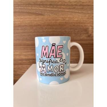 Imagem de Mamãe Caneca Personalizada Dia das Mães Presente Lindo Amor (Azul)