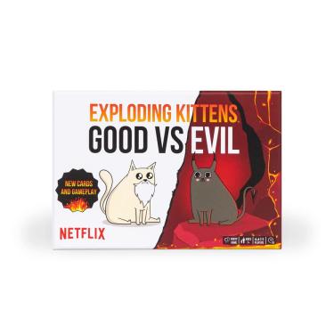 Imagem de Jogo de cartas Exploding Kittens Good vs. Evil com 55 cartas