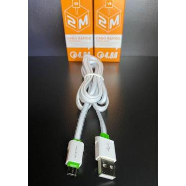 Imagem de Cabo micro usb v8 4,8A Reforçado 2 Metros - H    Maston