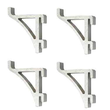 Imagem de PZRT 4 peças de clipe de prateleira de freezer 39 x 25 mm de alumínio clipe de geladeira suporte de prateleira de geladeira suprimentos domésticos