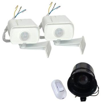 Imagem de Alarme com 2 Sensores de Movimento Interruptor Liga/Desliga Sirene - M