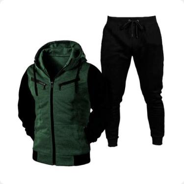 Imagem de Conjunto de Moletom Calça e Blusa de Frio Casaco Masculino e Feminino 