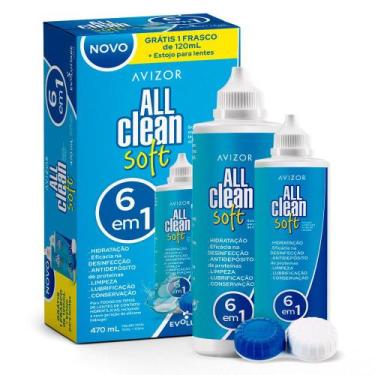 Imagem de All Clean Soft 6 em 1 Solução para Lente 350ml Ganhe 120ml + Estojo pa