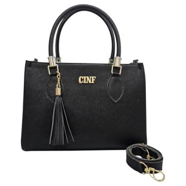 Imagem de Bolsa Feminina De Ombro Alça De Mão E Transversal De Lado (Preta)