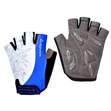 Imagem de Luvas femininas ROVOS leves e antiderrapantes de 5 mm para ciclismo, luvas respiráveis para ciclismo, ciclismo, ciclismo, equitação, academia, esportes, Royal blue, Small